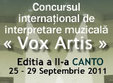 concursul international de interpretare muzicala vox artis editia a ii a canto