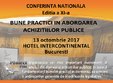 conferinta nationala bune practici in abordarea achizitiilor publ