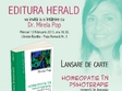 editura herald va invita la o intalnire intre psihoterapie si homeopatie cu dr mirela pop