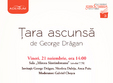 lansare de carte george dragan ara ascunsa 