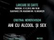 lansare de carte si party ani cu alcool si sex