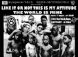 like it or not this is my attitude the world is mine