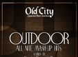 outdoor party in old city