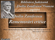 rememorari critice la biblioteca duiliu zamfirescu