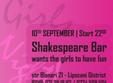 shakespeare wants the girls to have fun