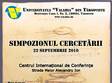  simpozionului cercetarii la centrul international de conferinte targoviste