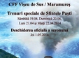 trenuri speciale cu abur de pasti si 1 mai 2014 mocanita